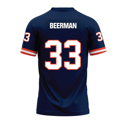 Illinois - NCAA Football : Grant Beerman - Blue Premium Football Jersey-1