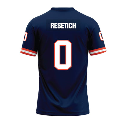 Illinois - NCAA Football : Mac Resetich - Blue Premium Football Jersey-1