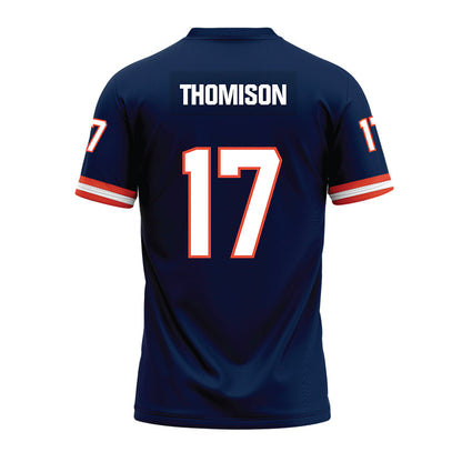 Illinois - NCAA Football : Isaiah Thomison - Blue Premium Football Jersey-1