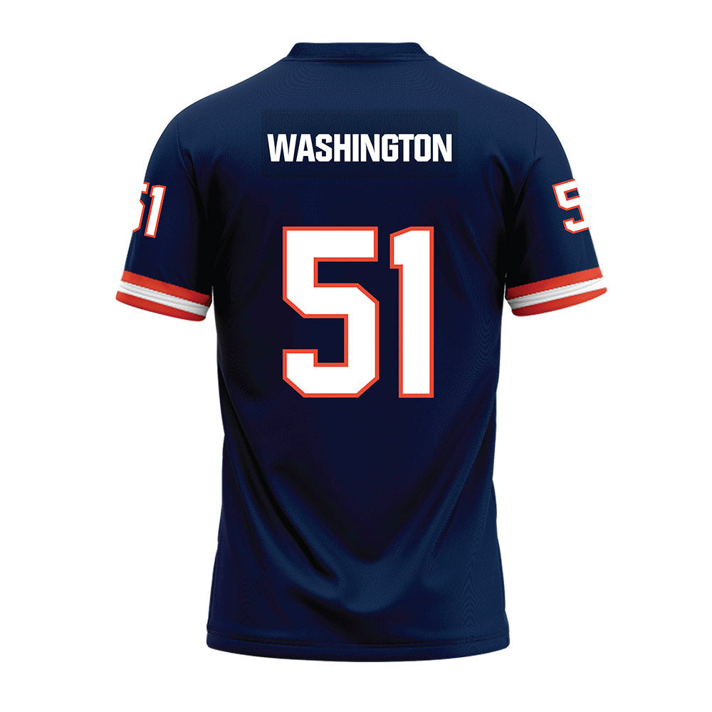 Illinois - NCAA Football : Alfred Washington - Blue Premium Football Jersey-1
