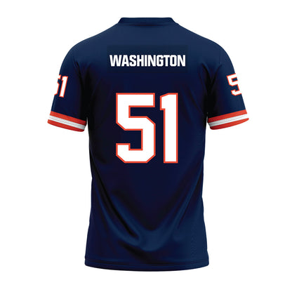 Illinois - NCAA Football : Alfred Washington - Blue Premium Football Jersey-1