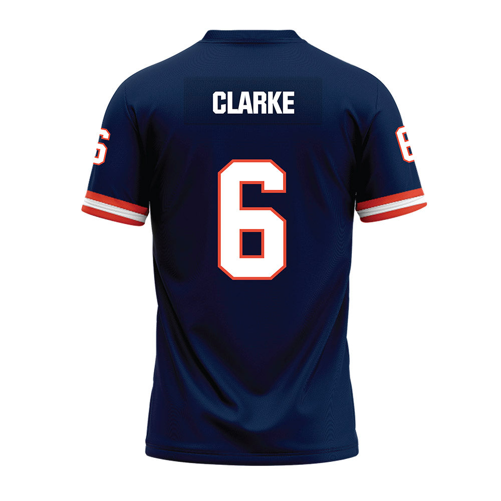 Illinois - NCAA Football : Jaheim Clarke - Blue Premium Football Jersey-1