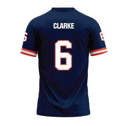Illinois - NCAA Football : Jaheim Clarke - Blue Premium Football Jersey-1