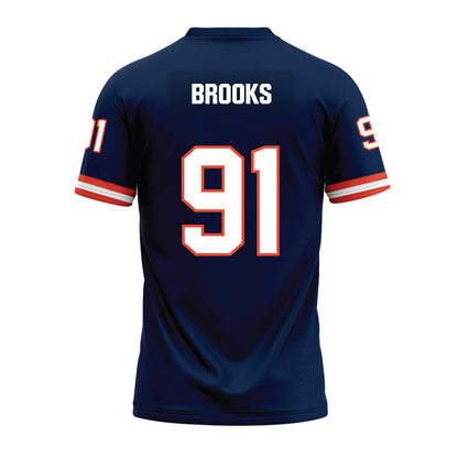 Illinois - NCAA Football : Cameron Brooks - Blue Premium Football Jersey-1