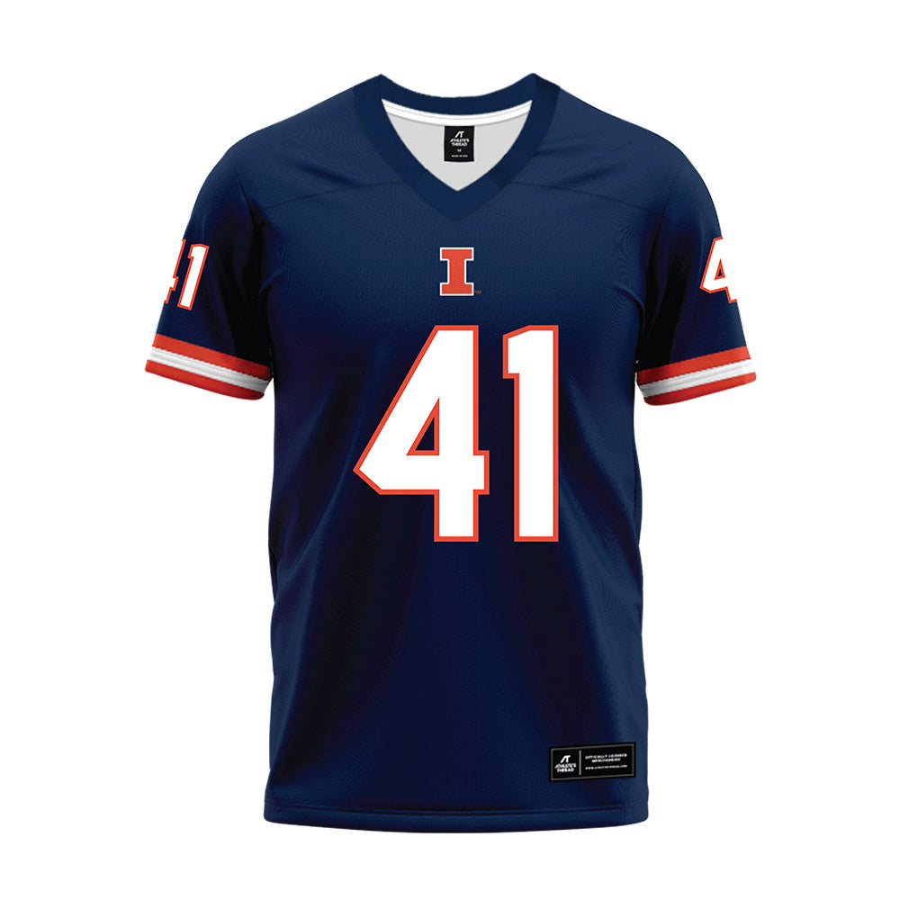 Illinois - NCAA Football : James Kreutz - Blue Premium Football Jersey