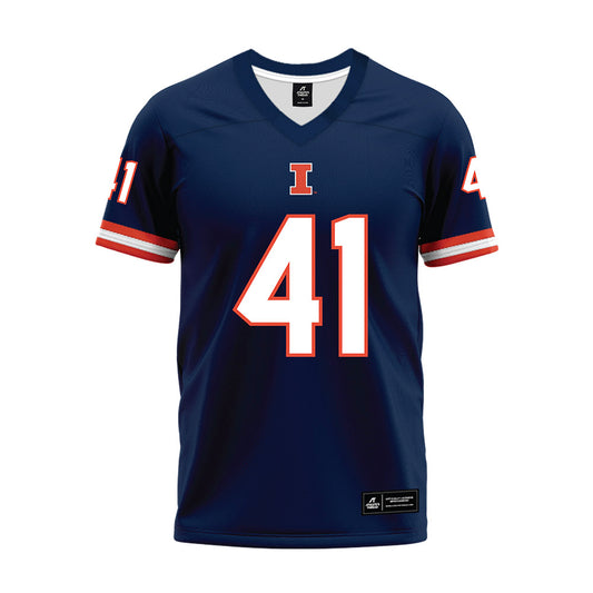Illinois - NCAA Football : James Kreutz - Blue Premium Football Jersey