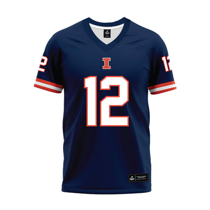 Illinois - NCAA Football : Isaiah Williams - Blue Premium Football Jersey-0