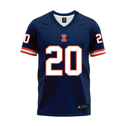 Illinois - NCAA Football : Almirian Thomas - Blue Premium Football Jersey-0