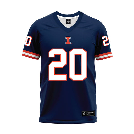 Illinois - NCAA Football : Almirian Thomas - Blue Premium Football Jersey-0