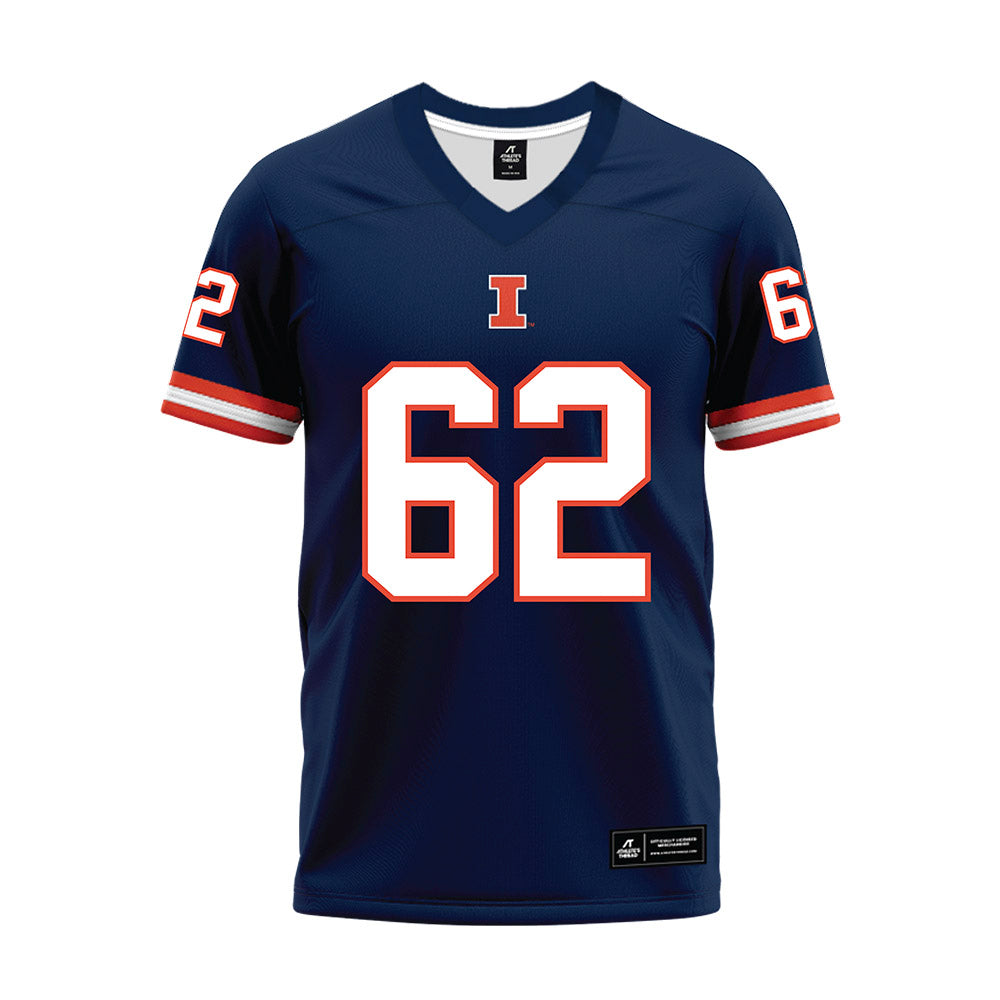 Illinois - NCAA Football : Casey Thomann - Blue Premium Football Jersey-0