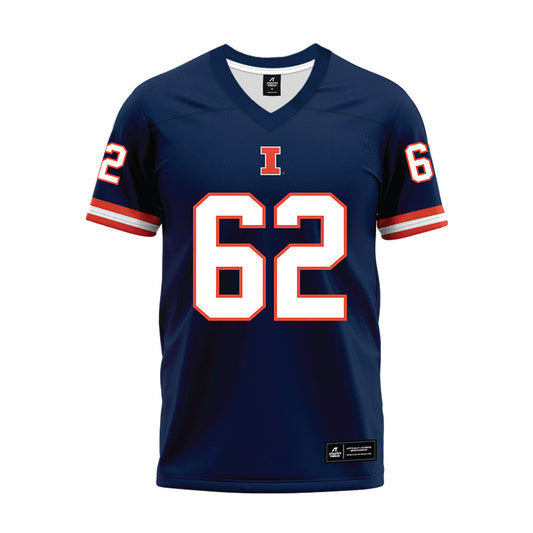 Illinois - NCAA Football : Casey Thomann - Blue Premium Football Jersey-0