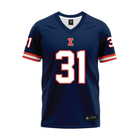 Illinois - NCAA Football : Murphy Clement - Blue Premium Football Jersey-0