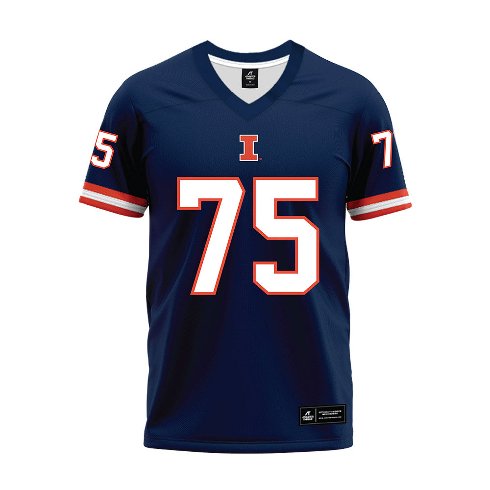 Illinois - NCAA Football : Brandon Henderson - Blue Premium Football Jersey