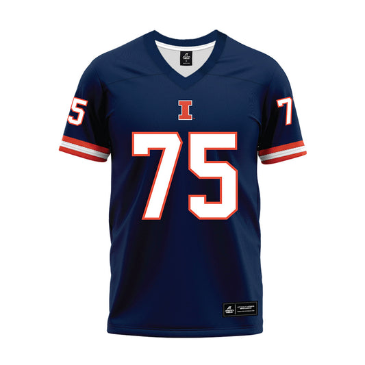 Illinois - NCAA Football : Brandon Henderson - Blue Premium Football Jersey
