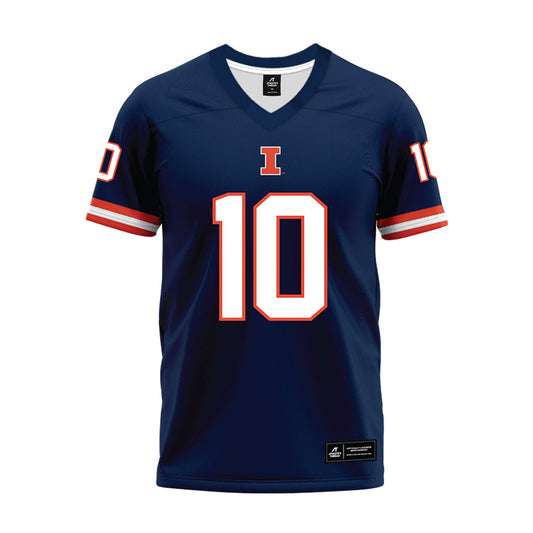 Illinois - NCAA Football : Miles Scott - Blue Premium Football Jersey