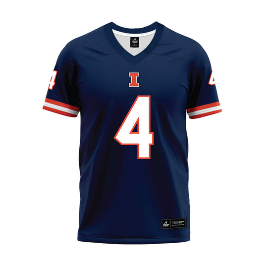 Illinois - NCAA Football : Carson Boyd - Blue Premium Football Jersey-0