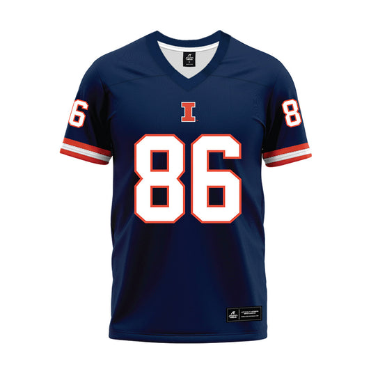 Illinois - NCAA Football : Christian Abney - Blue Premium Football Jersey-0