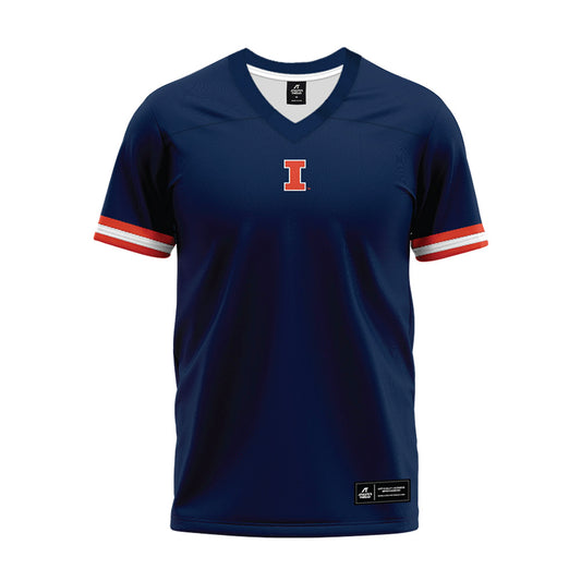 Illinois - NCAA Football : Cedric Wyche II - Blue Premium Football Jersey-0