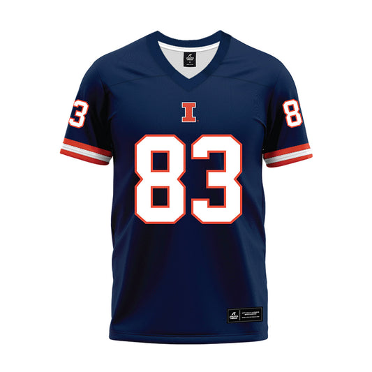 Illinois - NCAA Football : Kaden Feagin - Blue Premium Football Jersey-0