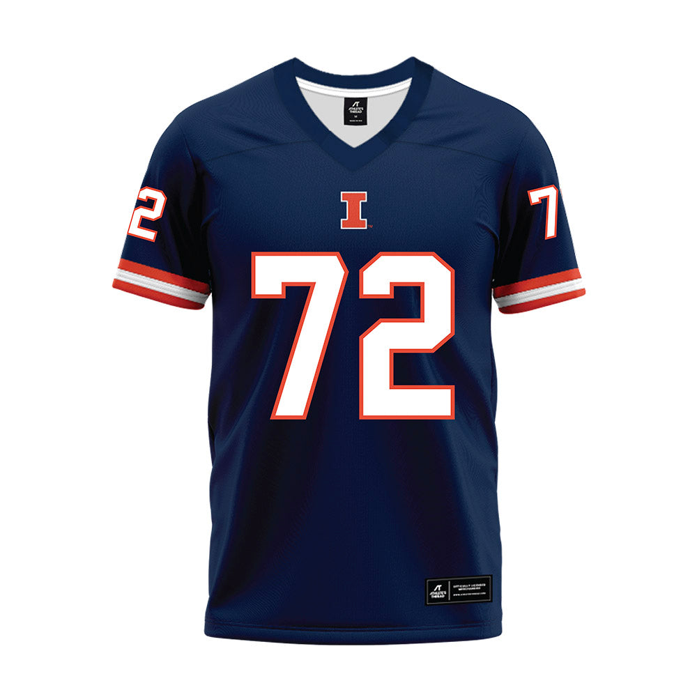 Illinois - NCAA Football : Christian Martin - Blue Premium Football Jersey-0