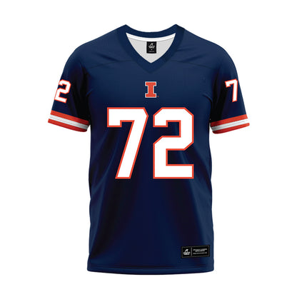 Illinois - NCAA Football : Christian Martin - Blue Premium Football Jersey-0
