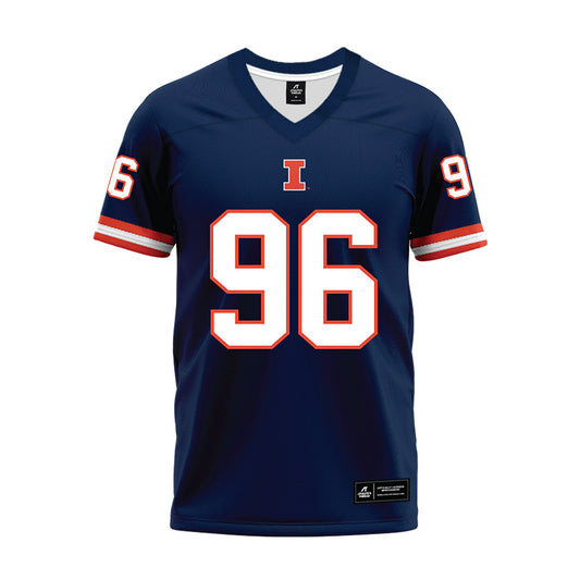 Illinois - NCAA Football : Darrell Prater - Blue Premium Football Jersey-0