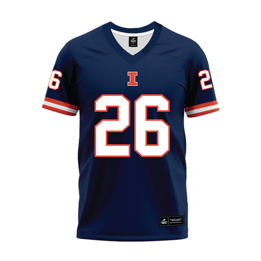Illinois - NCAA Football : Ismael Kante - Blue Premium Football Jersey-0