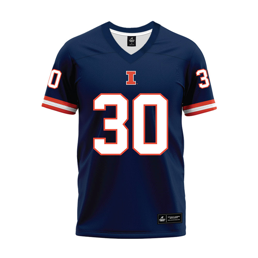 Illinois - NCAA Football : Tony Williams - Blue Premium Football Jersey-0