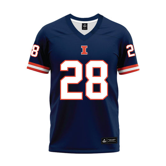 Illinois - NCAA Football : Karson Kaiser - Blue Premium Football Jersey