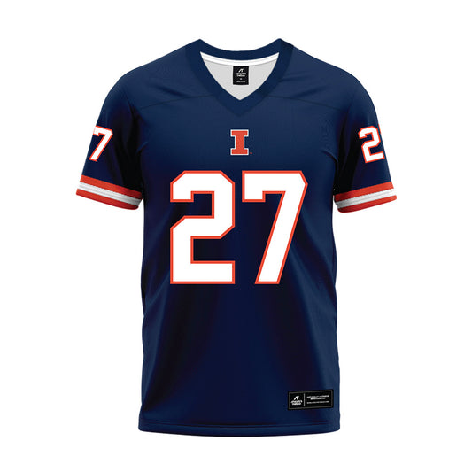 Illinois - NCAA Football : Lucas Osada - Blue Premium Football Jersey-0