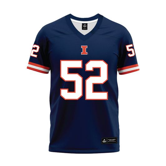 Illinois - NCAA Football : Champ Smith - Blue Premium Football Jersey-0