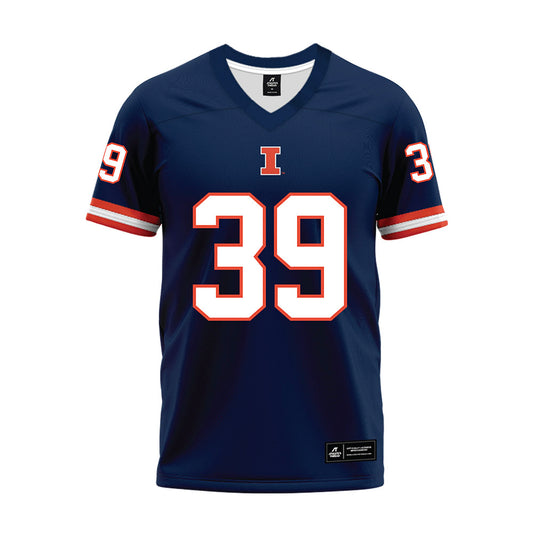 Illinois - NCAA Football : Kenenna Odeluga - Blue Premium Football Jersey