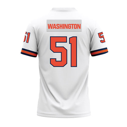 Illinois - NCAA Football : Alfred Washington - White Premium Football Jersey-1