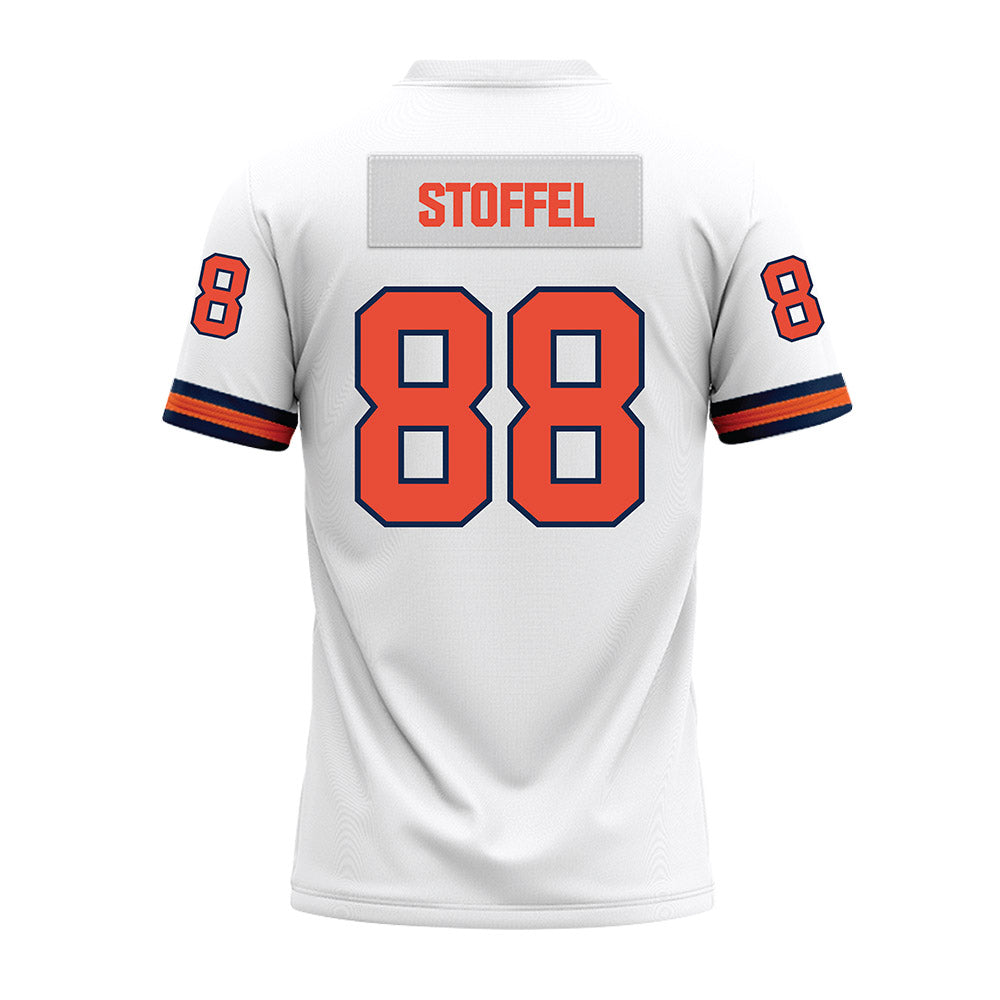Illinois - NCAA Football : Davin Stoffel - White Premium Football Jersey-1