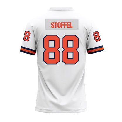 Illinois - NCAA Football : Davin Stoffel - White Premium Football Jersey-1