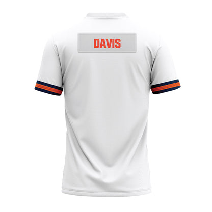 Illinois - NCAA Football : Joshua Davis - White Premium Football Jersey-1