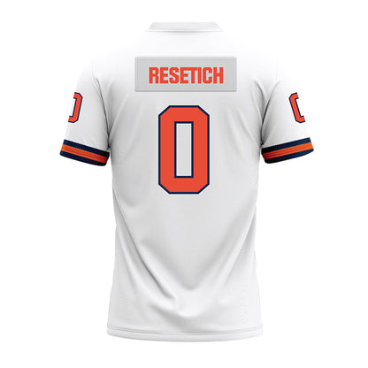 Illinois - NCAA Football : Mac Resetich - White Premium Football Jersey-1