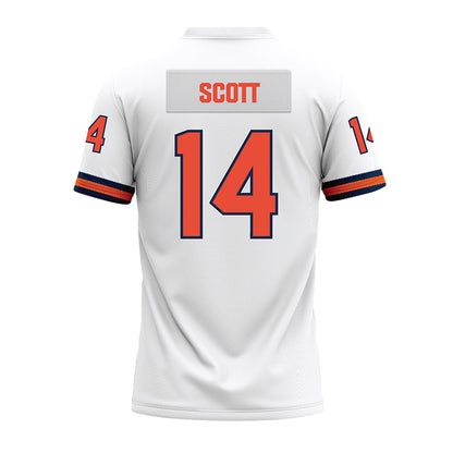 Illinois - NCAA Football : Xavier Scott - White Premium Football Jersey-1