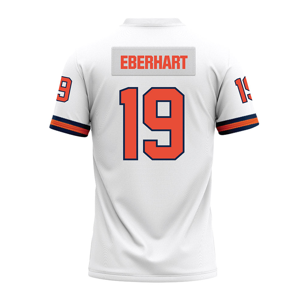 Illinois - NCAA Football : Jacob Eberhart - White Premium Football Jersey-1