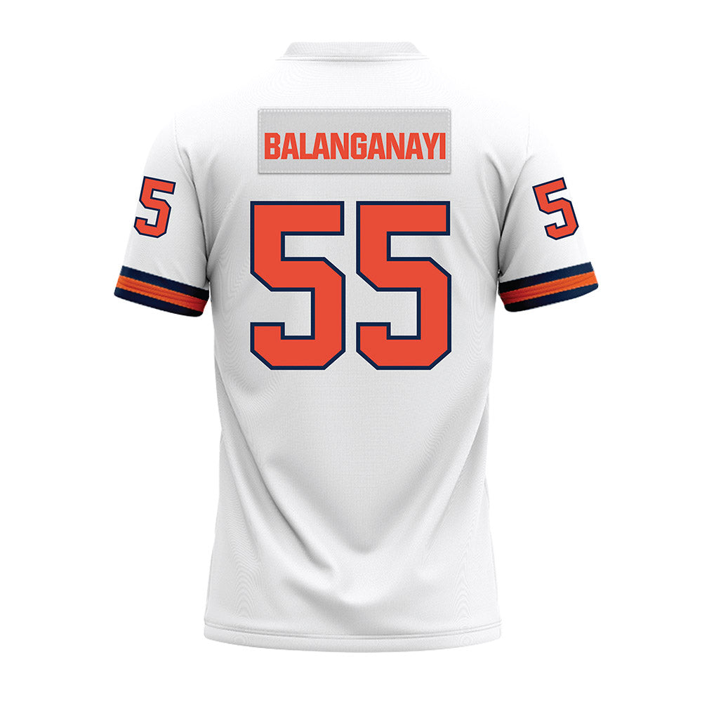 Illinois - NCAA Football : Tony Balanganayi - White Premium Football Jersey-1