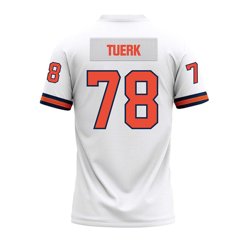 Illinois - NCAA Football : Eddie Tuerk - White Premium Football Jersey