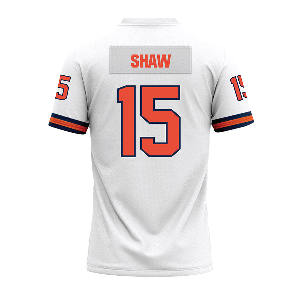 Illinois - NCAA Football : Kingston Shaw - White Premium Football Jersey-1