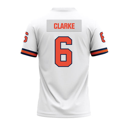 Illinois - NCAA Football : Jaheim Clarke - White Premium Football Jersey-1