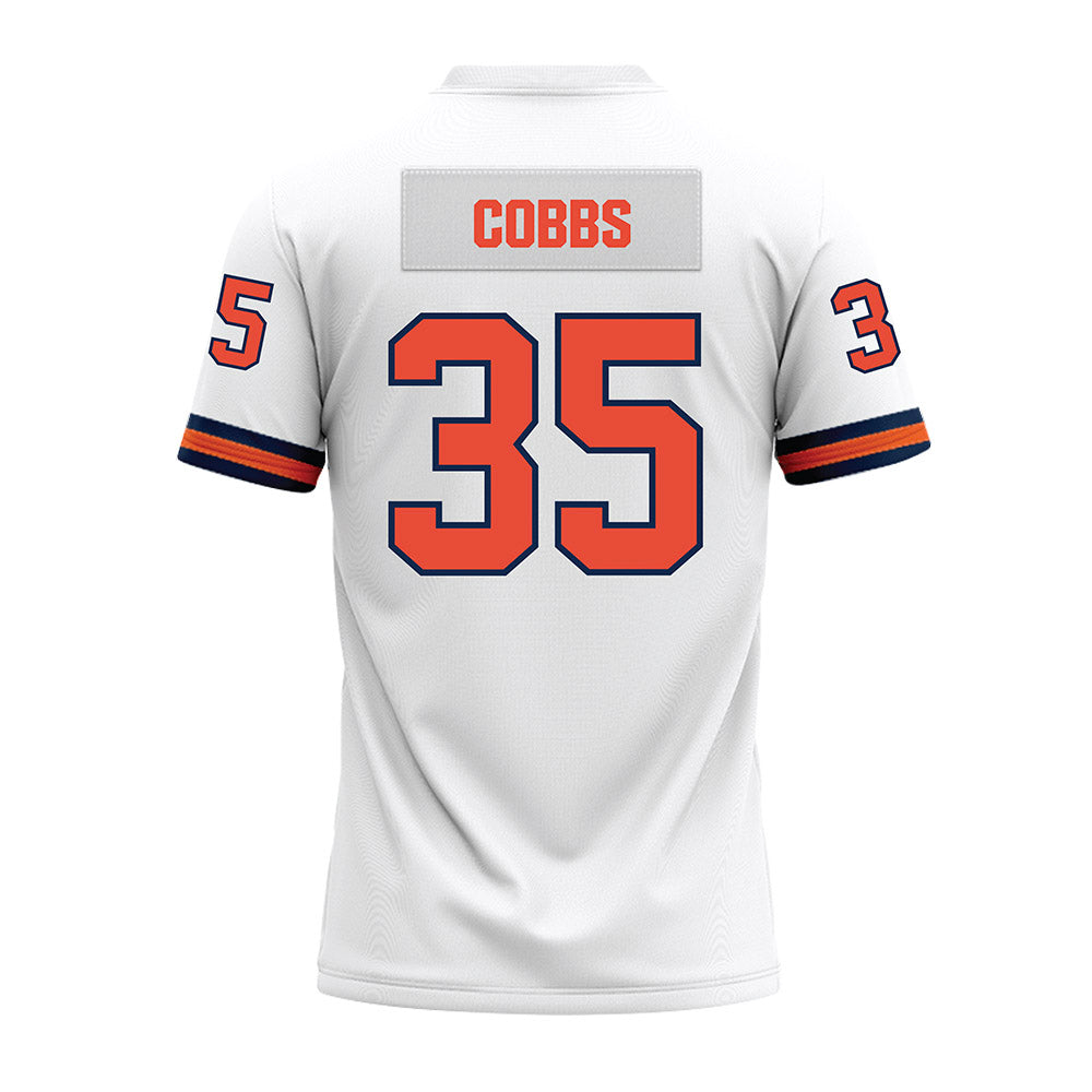 Illinois - NCAA Football : Kaedyn Cobbs - White Premium Football Jersey-1