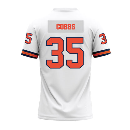 Illinois - NCAA Football : Kaedyn Cobbs - White Premium Football Jersey-1