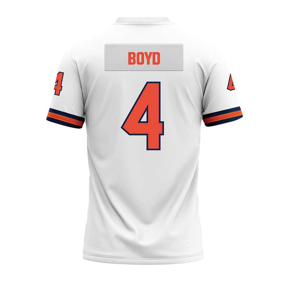 Illinois - NCAA Football : Carson Boyd - White Premium Football Jersey-1