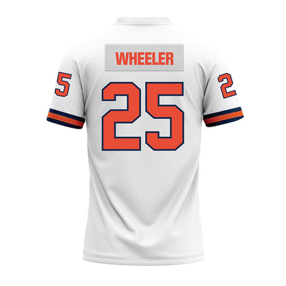 Illinois - NCAA Football : Nelsyn Wheeler - White Premium Football Jersey-1