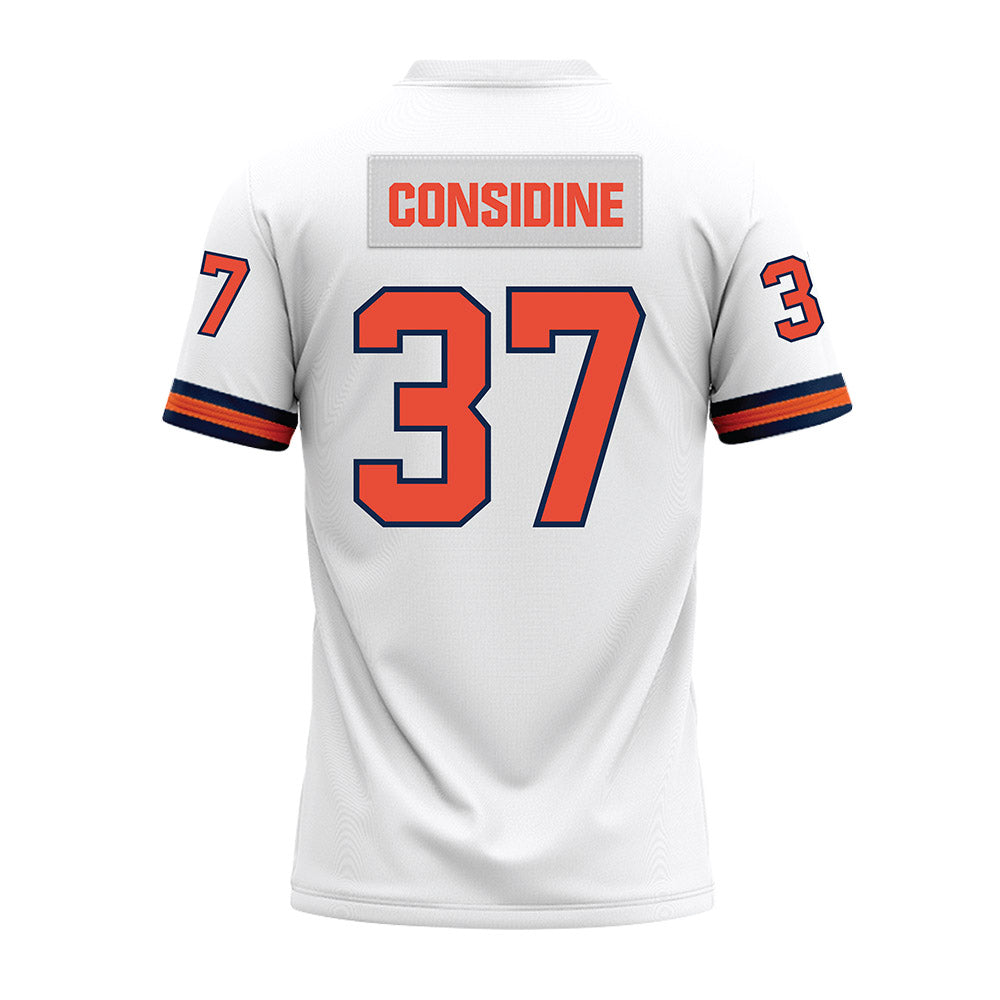 Illinois - NCAA Football : Caden Considine - White Premium Football Jersey-1