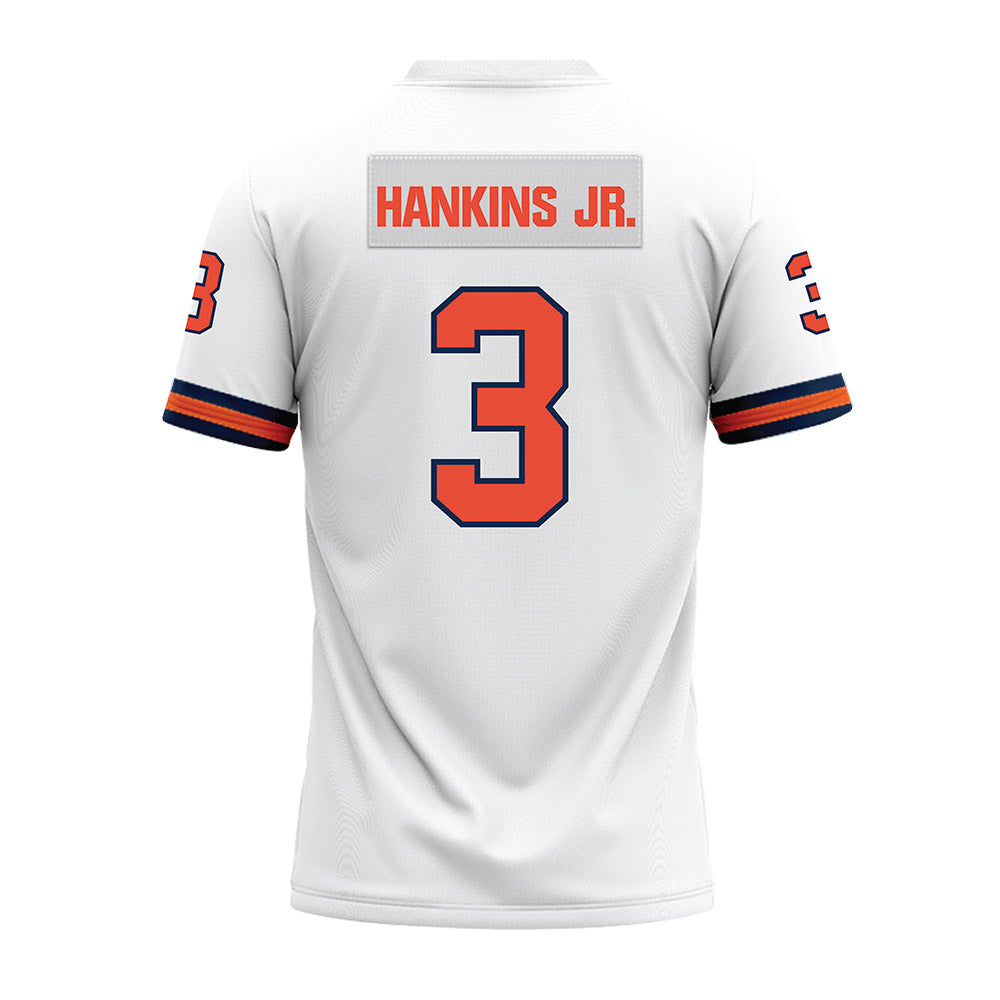 Illinois - NCAA Football : Nick Hankins Jr. - White Premium Football Jersey-1