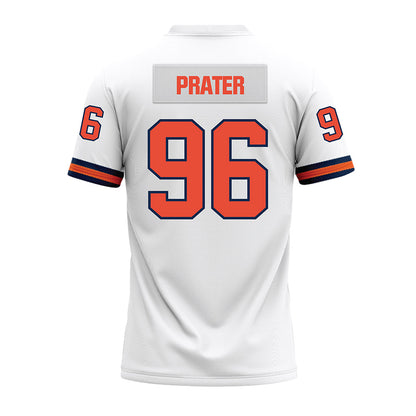 Illinois - NCAA Football : Darrell Prater - White Premium Football Jersey-1